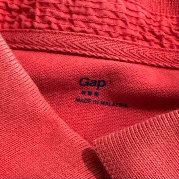Gap Red Short Sleeve Polo Shirt Size Large - Picture 5 of 5